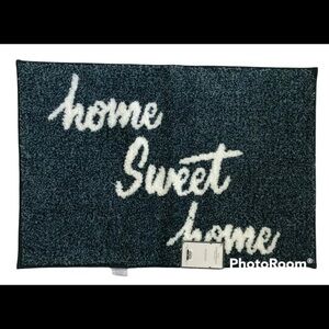 Threshold Bath Rug Blue Home Sweet Home 18” X 26” NWT Oeko-Tex Standard